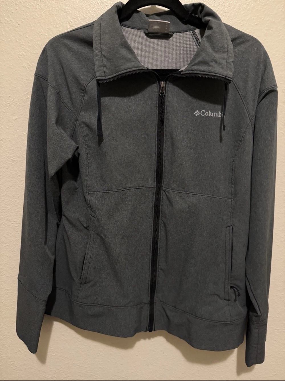 Columbia Gray Lightweight Jacket Medium Full Zip Casual